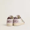 Ball Star LTD da donna in nappa con stella in pelle laminata platino e linguetta sul tallone in pelle nabuk bordeaux