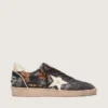 Ball Star LTD da donna in nappa ebano con ricami multicolori e stella bianca