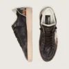 Ball Star LTD da donna in nappa ebano con ricami multicolori e stella bianca