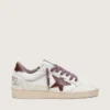 Ball Star LTD da donna in pelle bianca con stella in pelle bordeaux