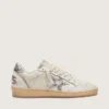 Ball Star LTD da donna in pelle bianca con stella in pelle di pony con stampa animalier
