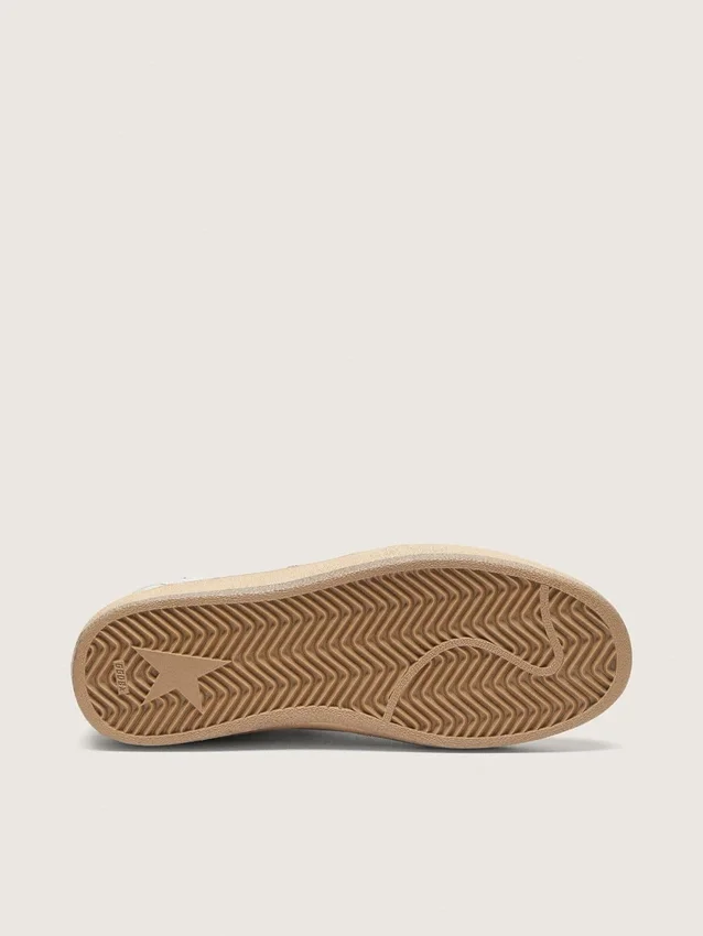 Ball Star LTD da donna in pelle bianca con stella in pelle di pony con stampa animalier