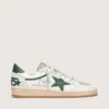 Ball Star LTD da donna in pelle bianca con stella verde e Pellami