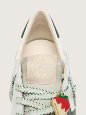 Ball Star LTD da donna in pelle bianca con stella verde e Pellami
