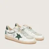 Ball Star LTD da donna in pelle bianca con stella verde e Pellami