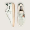 Ball Star LTD da donna in pelle bianca con stella verde e Pellami