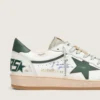 Ball Star LTD da donna in pelle bianca con stella verde e Pellami