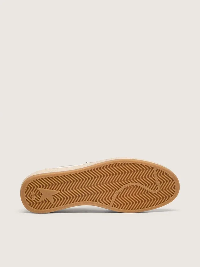 Ball Star LTD da donna in pelle bianca con stella verde e Pellami