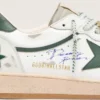 Ball Star LTD da donna in pelle bianca con stella verde e Pellami