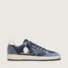 Ball Star LTD da donna in pelle blu scuro con stella in cristalli Swarovski azzurri e inserti in pelle scamosciata