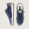 Ball Star LTD da donna in pelle blu scuro con stella in cristalli Swarovski azzurri e inserti in pelle scamosciata
