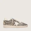 Ball Star LTD da donna in pelle di pony leopardata con stella in pelle color crema