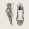 Ball Star LTD da donna in pelle di pony leopardata con stella in pelle color crema