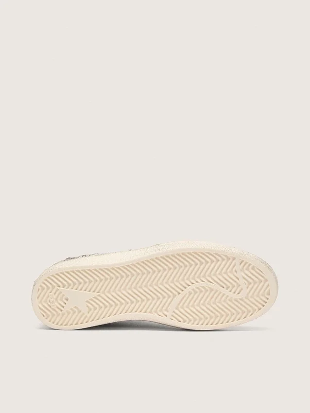 Ball Star LTD da donna in pelle di pony leopardata con stella in pelle color crema