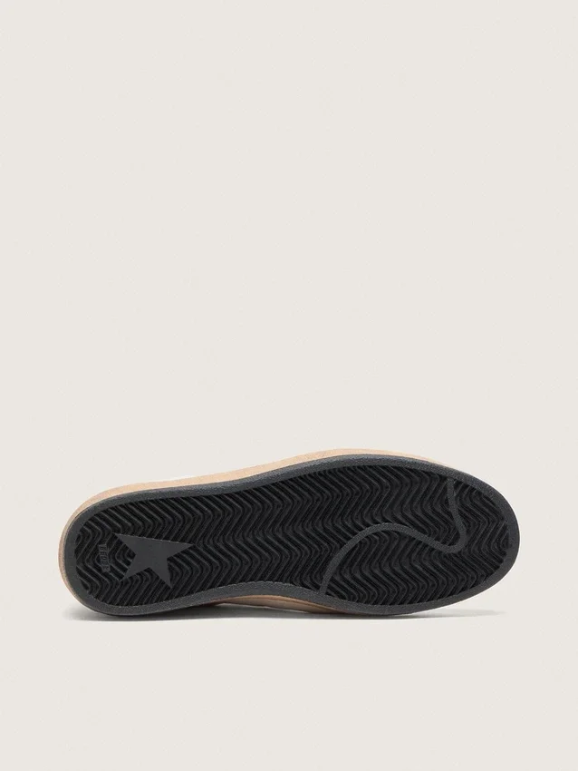 Ball Star LTD da uomo in nappa bianca con stella e linguetta sul tallone in pelle nera
