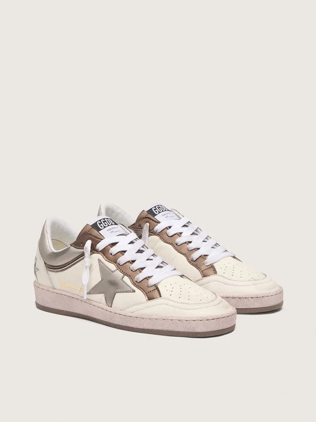 Ball Star LTD da donna in pelle nappa con stella metallizzata a base biologica e inserti