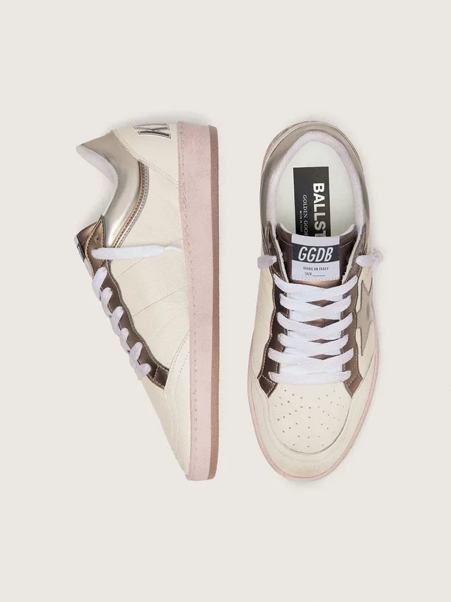 Ball Star LTD da donna in pelle nappa con stella metallizzata a base biologica e inserti