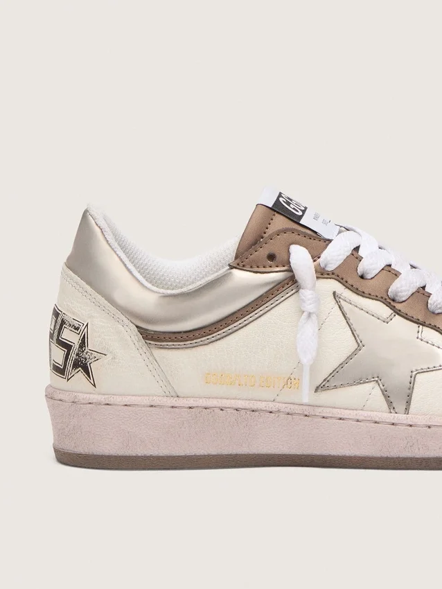 Ball Star LTD da donna in pelle nappa con stella metallizzata a base biologica e inserti