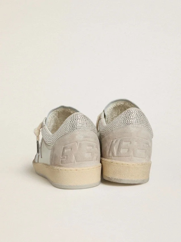 Ball Star LTD da donna in pelle nappa e pelle scamosciata con stella in pelle argentata e cristalli Swarovski