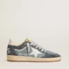 Ball Star LTD da donna in pelle scamosciata azzurra con stella e linguetta sul tallone in pelle bianco latte