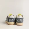 Ball Star LTD da donna in pelle scamosciata azzurra con stella e linguetta sul tallone in pelle bianco latte
