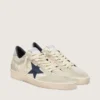 Ball Star LTD da donna in pelle scamosciata grigia con stella blu e inserti all’uncinetto color crema