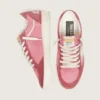 Ball Star LTD da donna in pelle scamosciata rosa con stella in pelle color crema e inserti in pelle scamosciata rossa