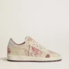 Ball Star LTD da donna in pelle scamosciata rosa e beige con linguetta sul tallone in pelle grigio perla