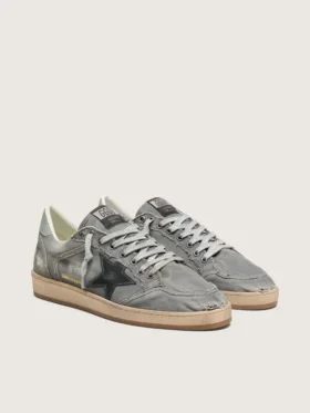 Ball Star LTD da uomo in denim grigio con stella in pelle nera