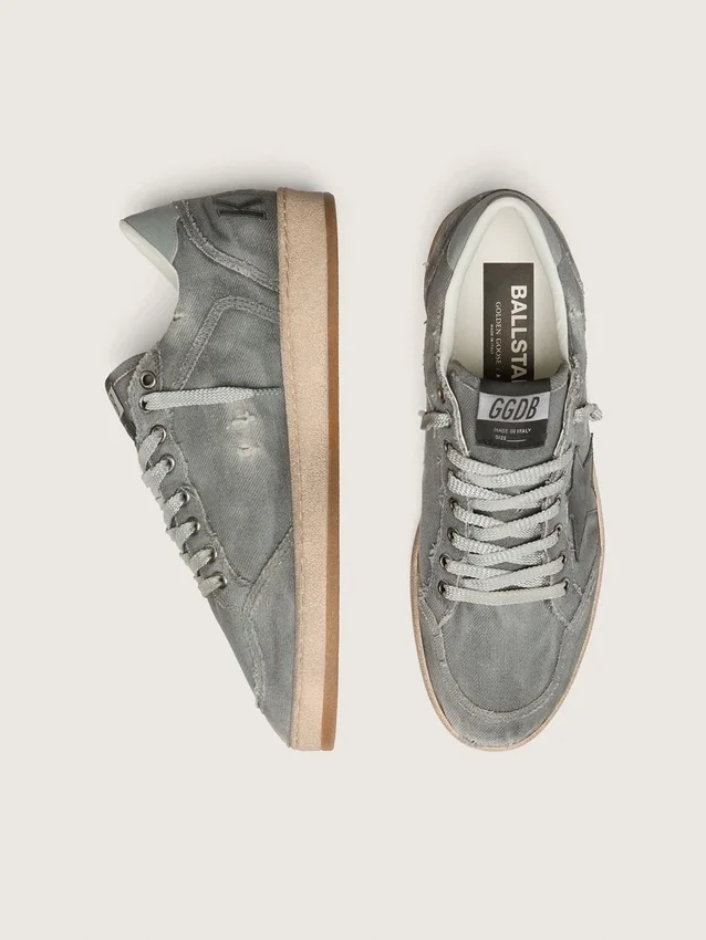 Ball Star LTD da uomo in denim grigio con stella in pelle nera