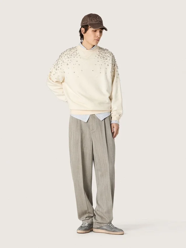 Ball Star LTD da uomo in denim grigio con stella in pelle nera