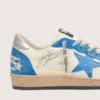 Ball Star LTD da uomo in pelle bianca con stella in pelle azzurra