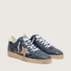 Ball Star LTD da uomo in pelle blu scuro con stella in pelle scamosciata beige