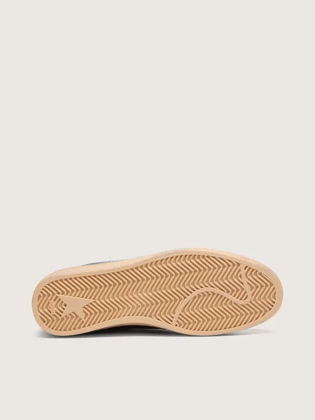 Ball Star LTD da uomo in pelle blu scuro con stella in pelle scamosciata beige