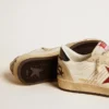 Ball Star LTD da uomo in pelle nappa con stella in pelle rossa e linguetta sul tallone in pelle