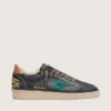 Ball Star LTD da uomo in pelle nera con stella ricamata in verde
