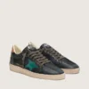 Ball Star LTD da uomo in pelle nera con stella ricamata in verde