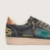 Ball Star LTD da uomo in pelle nera con stella ricamata in verde