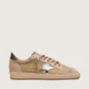 Ball Star LTD da uomo in pelle scamosciata color tabacco con stella argentata