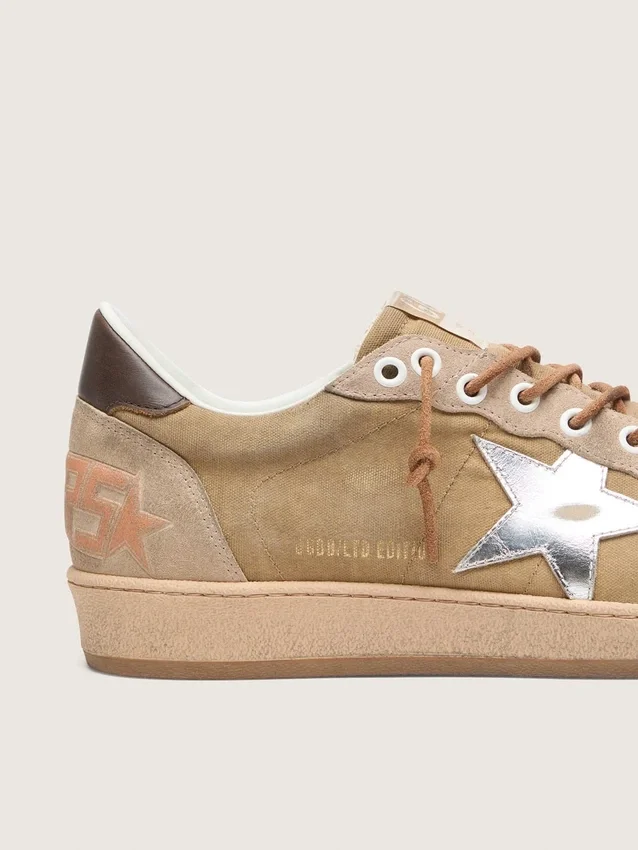 Ball Star LTD da uomo in pelle scamosciata color tabacco con stella argentata