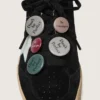 Ball Star LTD da uomo in pelle scamosciata nera con inserti in pellami