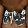 Ball Star LTD da uomo in pelle scamosciata nera con inserti in pellami