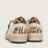 Ball Star Wishes da uomo con stella in pelle scamosciata e linguetta sul tallone in pelle di pony con stampa leopardata