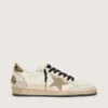 Ball Star Wishes da uomo con stella in pelle scamosciata e linguetta sul tallone in pelle di pony con stampa leopardata