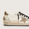 Ball Star Wishes da uomo con stella in pelle scamosciata e linguetta sul tallone in pelle di pony con stampa leopardata