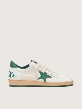 Ball Star Wishes da donna in nappa bianca con stella e linguetta sul tallone in pelle verde