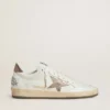 Ball Star Wishes da donna in pelle bianca con stella in pelle bronzo metallizzato