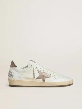 Ball Star Wishes da donna in pelle bianca con stella in pelle bronzo metallizzato