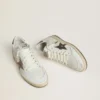 Ball Star Wishes da donna in pelle bianca con stella in pelle bronzo metallizzato