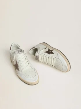 Ball Star Wishes da donna in pelle bianca con stella in pelle bronzo metallizzato